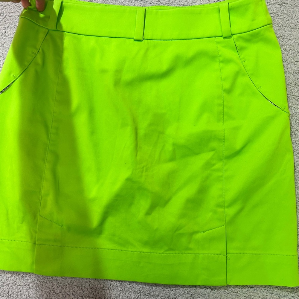 RLX Ralph Lauren Golf Skort Performance 2 Neon Green Luxury Athletic Sport Skirt - Picture 5 of 6